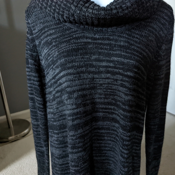 AB Studio Long Cowl Neck Gray Sweater Size XL - Picture 2 of 10